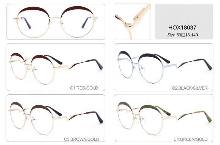 Designer pretty frame women full rim round metal circle eyeglasses thin frame - Image 3