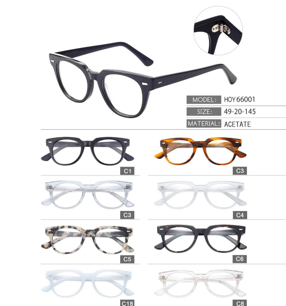 HOY66001 classic black rectangle eyeglasses
