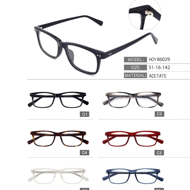 Women fashion acetate frame glasses rectangle eyeglasses black eyewear optical glasses