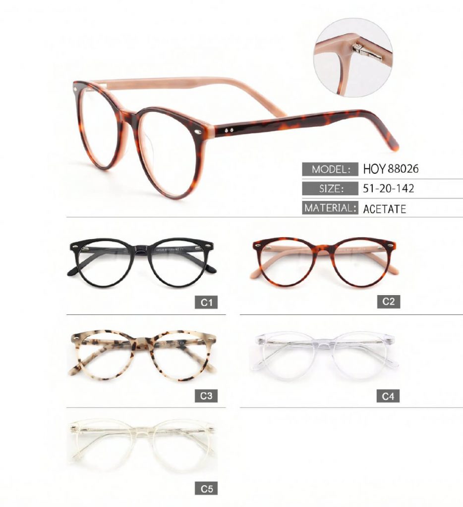 HOY88026 china retro optical acetate eyeglasses frame factory
