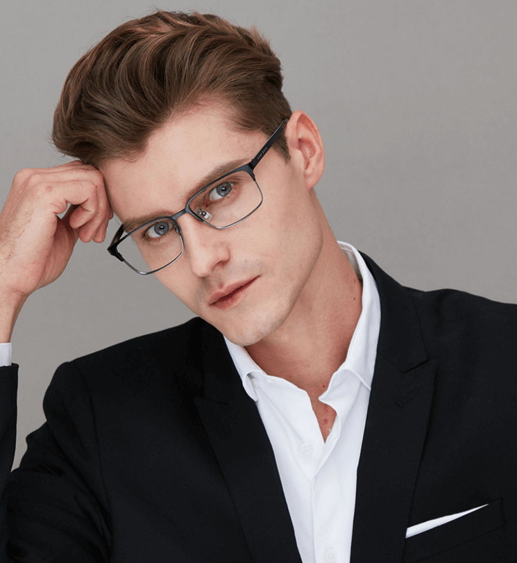 Rectangle Eyeglasses for Men and Women
