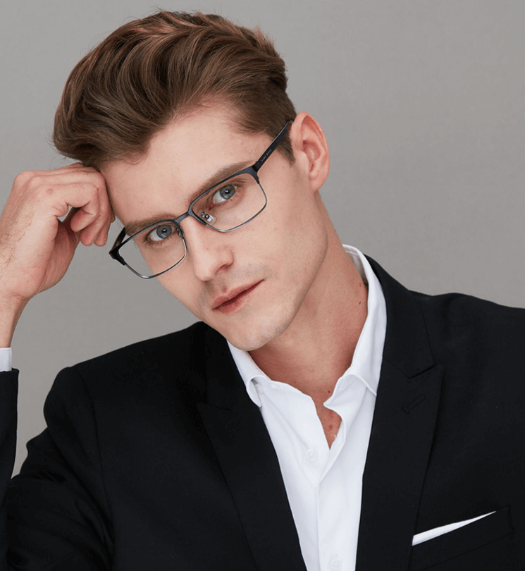 designer rectangle eyeglasses for womens mens